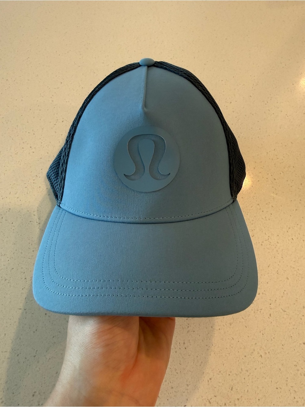 Lululemon Blue Trucker Hat Logo